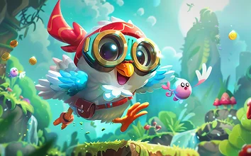 Fourth happy chicken in the game